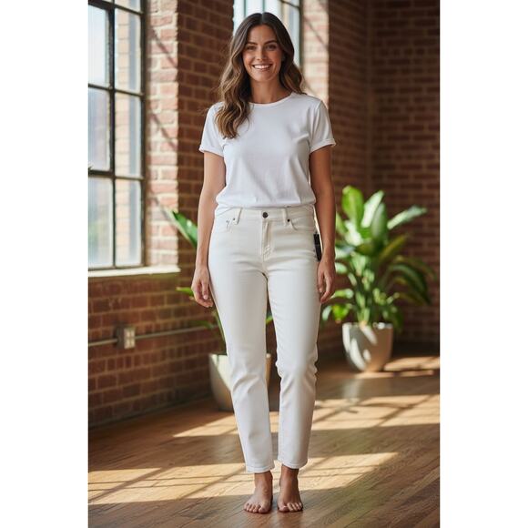 Lauren Ralph Lauren Mid-Rise Straight Leg Super Stretch Premier Jeans Size 16 - Picture 1 of 8